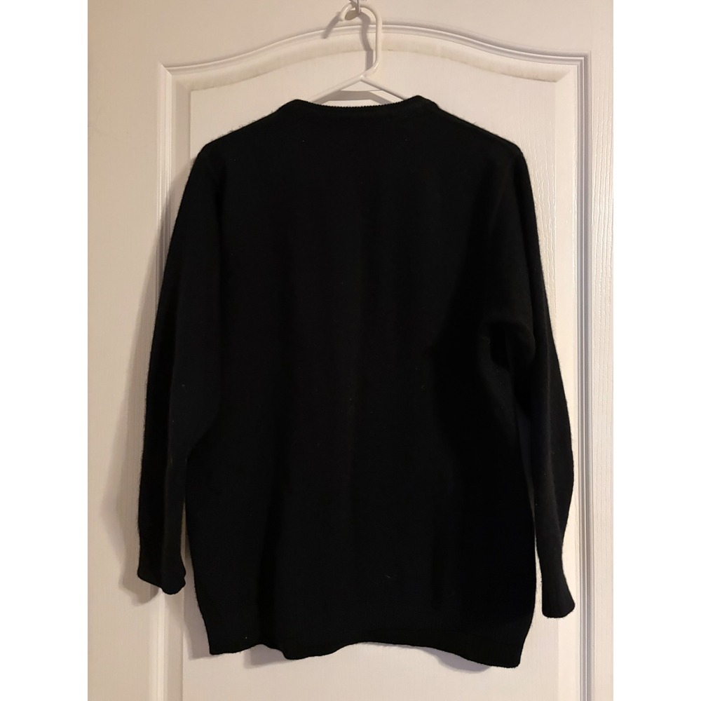 Merino Possum Sweater Mens M Black Excellent New Zealand Wool Fur Crewneck